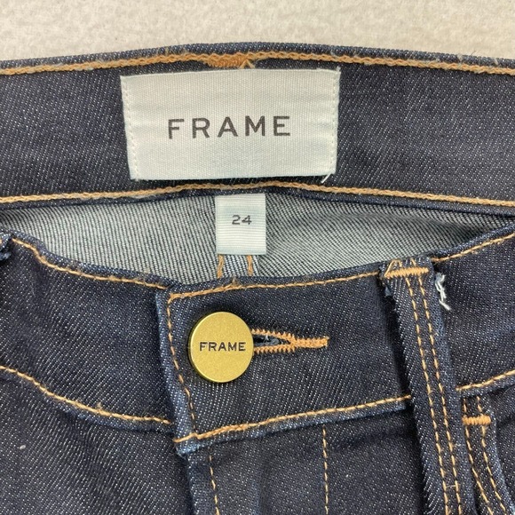 Frame Womens Blue Le High Skinny Mid Rise Pants Jeans Size 24 - Picture 6 of 11